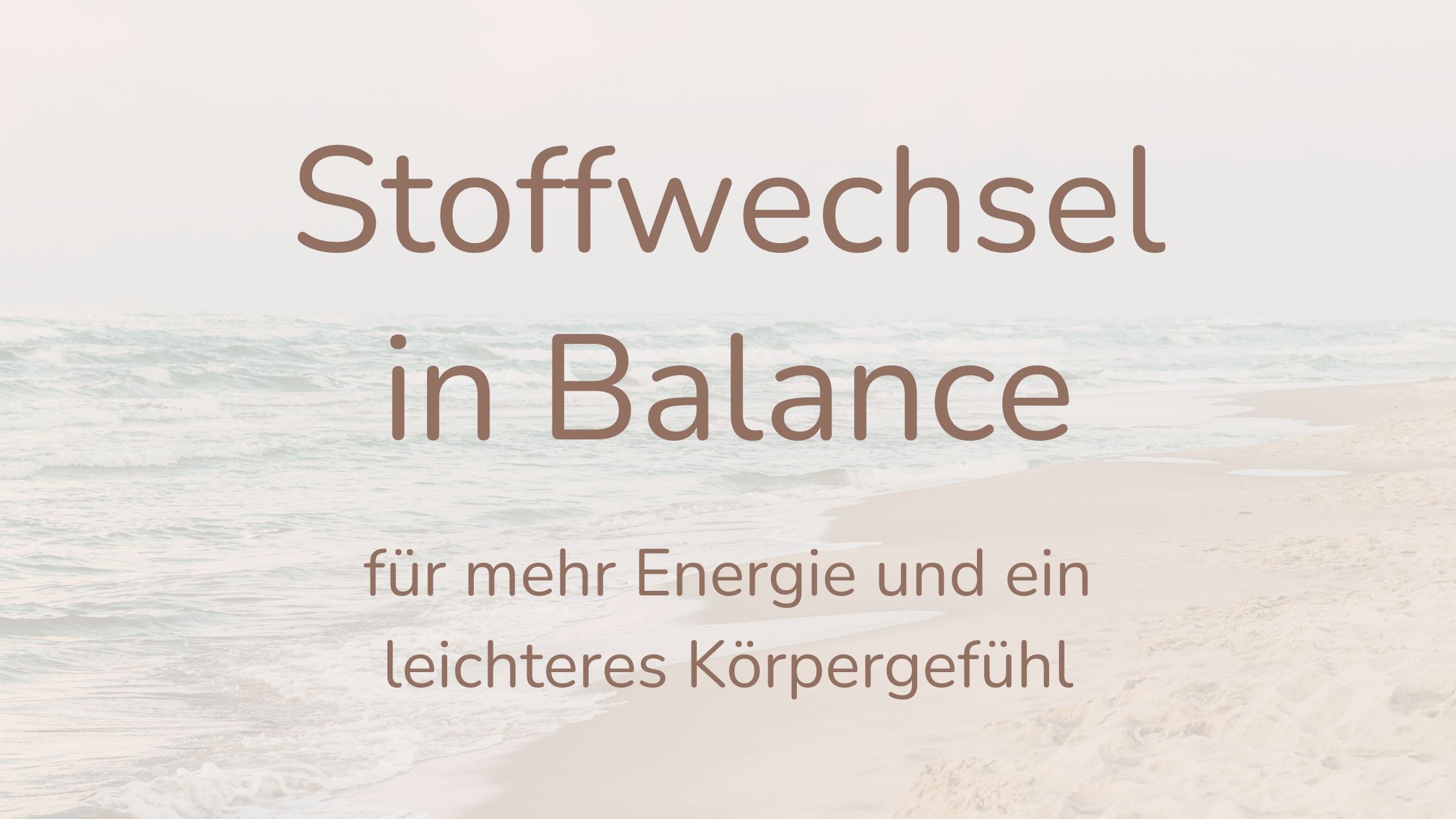 Stoffwechsel in Balance